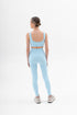 Basic Ribbed Leggings Blue